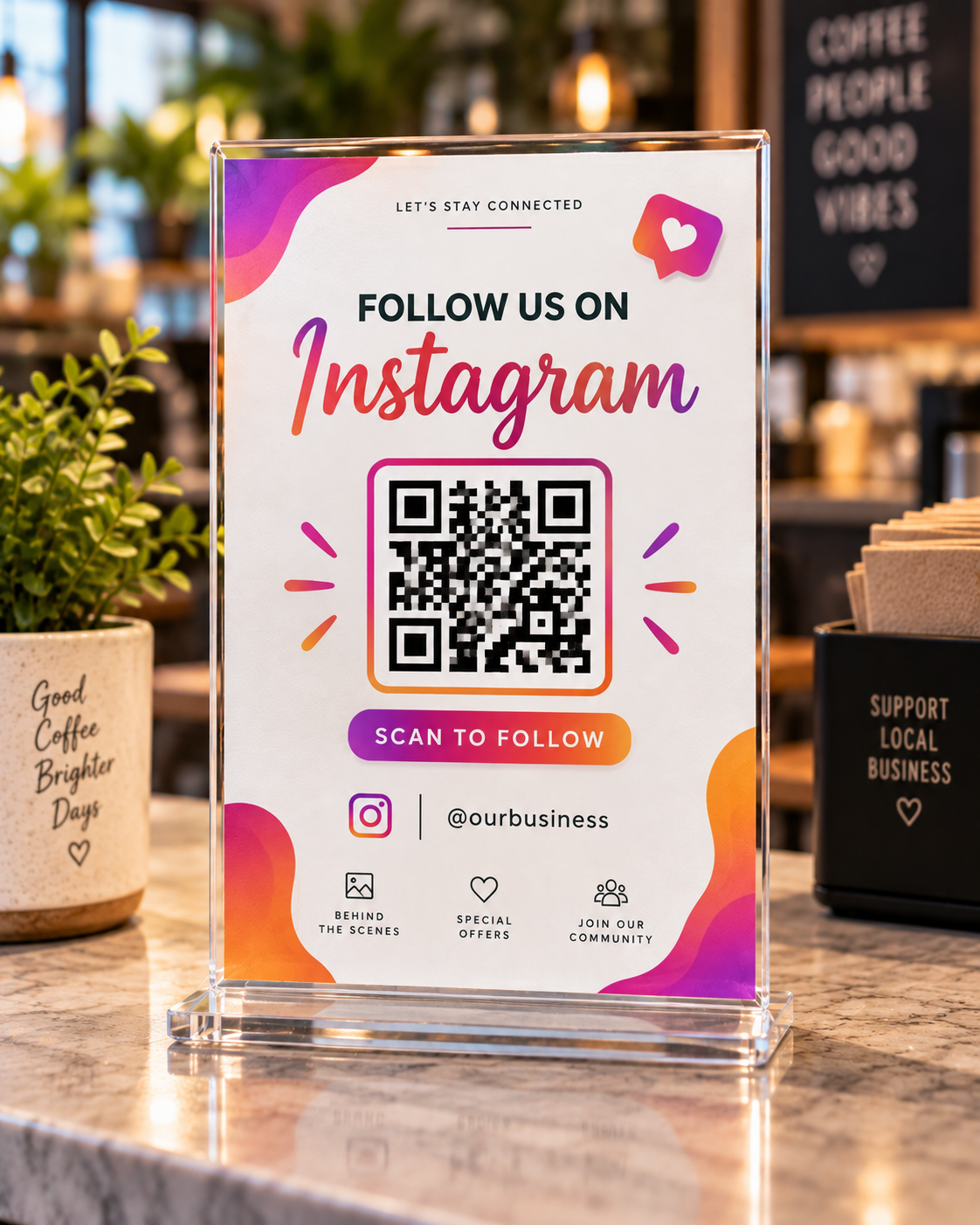 Instagram QR sign